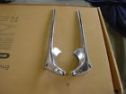 552181 552182 Triumph Original Pair Of Good Chrome Windshield Posts Stanchions