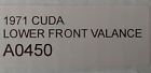 Ao450 Mopar Cuda Lower Front Valance Part