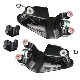 Dr012mt006 Apperfit Sliding Door Roller Assembly Center - Pair With Metal Rollers And Rail Stoppers