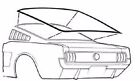 C5zz-6342084 Ne Performance Mustang Fastback Rear Window Weatherstrip Usa Best On