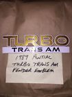 Em2368f The Parts Part Pontiac Trans Am Turbo Anniversary Fender Emblem