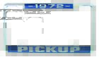 F13-20640-580 Reproduction Pickup Truck License Plate Frame Ford Chevy Dodge