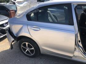 67510tr6c80zz Honda 2013-2015 Civic Ex Rear Side Door Right Passenger Silver Sedan 866052