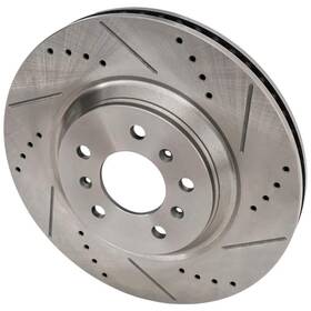 Stpb27110048drsa1 Rareelectrical New Cross-drilled Brake Disc Fits Chevrolet Impala Ltz 6 Cyl 3.6l By 41217 55124