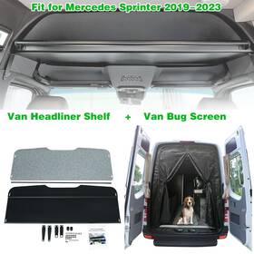Suc1317 Suvauto C1784 Aluminum Van Headliner Shelf Bug Screen For Mercedes Sprinter 2019-2023