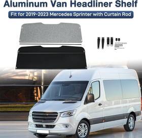 Ti-c1317 Tiewards Aluminum Van Headliner Shelf For 2019-2025 Mercedes Sprinter With Curtain Rod