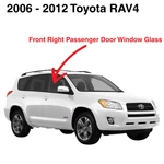 Fits 2006-2012 Toyota RAV4 Passenger Side Right Front Door Glass Window. Fixed Price $70.00.