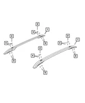 Genuine Mopar Roof Rack Side Rail Left 68102997AH. Fixed Price $572.89.