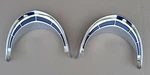 New 1955 Ford Fairlane Headlight Door Chrome "eyebrow" Trim, Pair. Fixed Price $160.00.