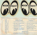 Moon Vent Window Water Type Decals Oem From Early 1960'S Size Is 1/2". Fixed Price $19.94.