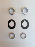 1948-1952 Ford Truck Windshield Wiper Tower Bezel Gasket Nut Kit Chrome Lh & Rh. Fixed Price $37.00.