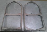 1967 Cadillac Deville Fleetwood Headlight Fender Extension Pair Used Orig. Fixed Price $175.00.