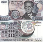 Erwin Schrodinger 1000 Austrian Schillings Glossy Poster Picture Photo Cat 1042. Fixed Price $15.99.