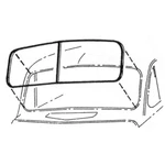 Windshield Seal With Groove Chrome Closed Car 1941-48 Ford 11A-7003110-B. Fixed Price $84.95.