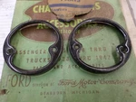 1929 1940 1942 Ford Closed Cab Pickup Station Nos Tail Light Door Rims B-13448. Fixed Price $15.00.