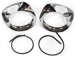 Golden Star HL07-55P Head Light Bezel Set 1955-1957 Gm C10 Chrome Finish Pair. Fixed Price $196.08.