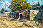 Antique Mid 20C American Oil Painting Signed 120101. Fixed Price $239.00.