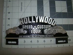 Hollywood Speed And Custom License Plate Topper Plaque Emblem Ornament Sign. Fixed Price $25.00.