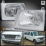 Clear Fits 1992-2006 Ford E150 E250 Econoline Headlights Lamps Left+right 92-06. Fixed Price $73.38.