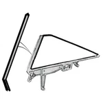 1965-1968 Ford Galaxie Front Edge Of Quarter Window Seal C5AZ-6330146-PR. Fixed Price $49.95.