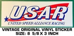 United Speed Alliance Racing - Vintage Original Vinyl Decal Sticker Drag Nhra. Fixed Price $8.07.
