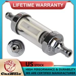 5/16" 8MM Car Motorcycle Petrol Diesel Inline Tube Gas Fuel Filter Metal Glass. Fixed Price $9.99.