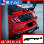 2024-2025 Ford Mustang Gloss Black Rear Trunk Spoiler Highkick Wing Flap Lip. Fixed Price $179.49.