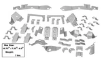 Mustang Body Bracket Kit Set Fastback 42 Piece 1967 - 1968 Dynacorn. Fixed Price $299.95.