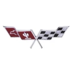 1977 Corvette Fuel Door Gas Lid Emblem X Flag Made In Usa. Fixed Price $80.95.