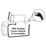 Door Seal Kit Convertible & Crown Victoria 1955-56 Ford Car B6A-7620530-PR. Fixed Price $124.95.