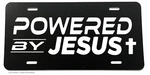 Powered By Jesus Christian Cross Religious V01 License Plate Cover. Fixed Price $13.88.