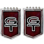 1965 Mustang Ornament Fender Emblem "gt" Script Pair Dynacorn New EM3630. Fixed Price $61.99.