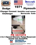 1971 Charger Cuda Road Runner Gtx Washer Fluid Bottle Electric 3431074 Usa. Fixed Price $53.88.