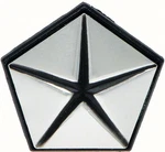 1967-72 Chrysler Plymouth Dodge; Mopar Pentastar Front Fender Emblem; Silver; Rh. Fixed Price $9.99.