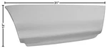 1970-72 Chevelle 2-DOOR Hardtop & Convertible Rear Quarter Patch Panel Lower-lh. Fixed Price $63.26.
