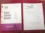 Vintage Delco Radio Service Manual Oem Bullitin # 6D-1970-1 + 11 Supplement. Fixed Price $50.00.