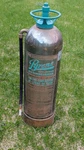 Vintage Pyrene Empty Brass Anti-freeze Fire Extinguisher Copper Iron Cast 25". Fixed Price $99.00.