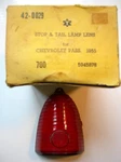 1955 Chevrolet Tail Light Lens Oem 5945878 Guide RI-55 With Nors 42-0029 Box. Fixed Price $24.99.