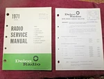 Vintage Delco Radio Service Manual Oem Bulletin # 6D1971-1 + Supplements. Fixed Price $50.00.