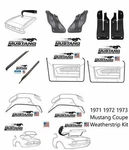 1971 1972 1973 Mustang Coupe Deluxe Weatherstrip Seal Kit Roof Doors Trunk. Fixed Price $259.95.