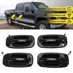 4PCS New Outside Door Handles Set Painted Black For Silverado Tahoe Sierra 99-06. Fixed Price $31.84.