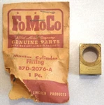 Nos 1957 Ford Truck Brake Master Cylinder Brass Outlet Fitting, B7D-2076-A. Fixed Price $94.00.
