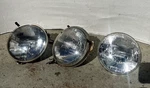 Toyota Land Cruiser Headlamp Set FJ40 FJ45 FJ60 1958 1988 3 Lights W/ Brackets. Fixed Price $180.00.