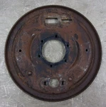 Triumph Girling 10" Right Rear Brake Backing Plate, To TR3A. Fixed Price $48.00.