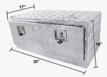 30" Aluminum Pickup Truck Toolbox Bed, Trailer Storage With Lock, 5-STRIP. Fixed Price $150.00.