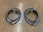 Vintique 1940 Ford Headlight Door Bezels Re Chromed Beautiful. Fixed Price $120.00.