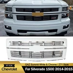 For 2014-15 Chevrolet Silverado 1500 Front Grille Summit White Surround W/chrome. Fixed Price $177.64.