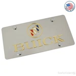 Buick Dual Logo License Plate (gold On Chrome). Fixed Price $42.95.