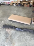 Nos 1971-1973 Mustang Mach Rear Dual Exhaust Valance D1ZZ-6540544-B. Fixed Price $495.00.