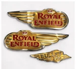 Tank Emblem Badge Set Gold Red Wing Logo Fits For Royal Enfield Bullet 350/500. Fixed Price $38.59.